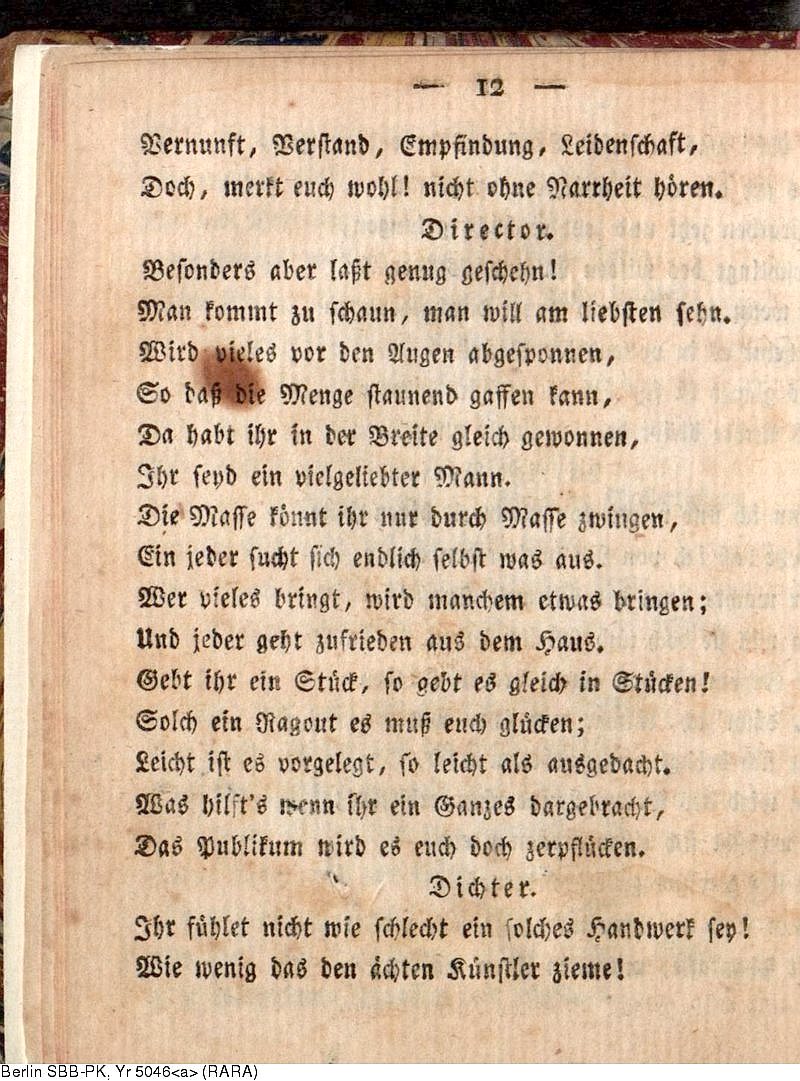 1808: Goethe, Faust, Seite 12
