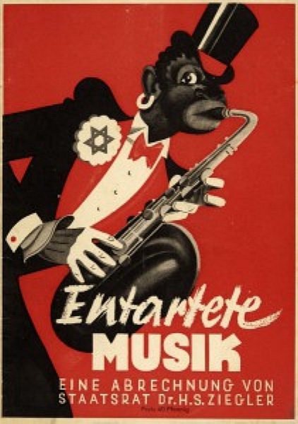 Plakat für die Ausstellung 'Entartete Musik'